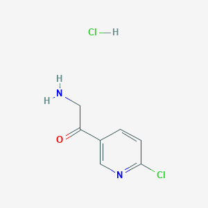 molecular formula C7H8Cl2N2O B2927159 2-Amino-1-(6-chloropyridin-3-yl)ethan-1-one hydrochloride CAS No. 173038-55-6