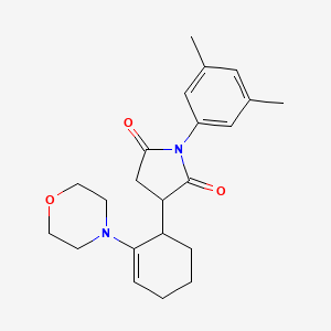 1-(3,5-Dimethylphenyl)-3-(2-morpholin-4-ylcyclohex-2-enyl)azolidine-2,5-dione