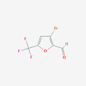 molecular formula C6H2BrF3O2 B2927161 3-Bromo-5-(trifluoromethyl)furan-2-carbaldehyde CAS No. 2138064-47-6