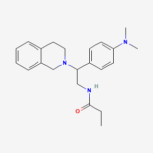 N-(2-(3,4-dihydroisoquinolin-2(1H)-yl)-2-(4-(dimethylamino)phenyl)ethyl)propionamide