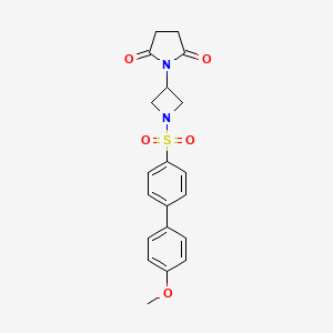 1-(1-((4'-Methoxy-[1,1'-biphenyl]-4-yl)sulfonyl)azetidin-3-yl)pyrrolidine-2,5-dione