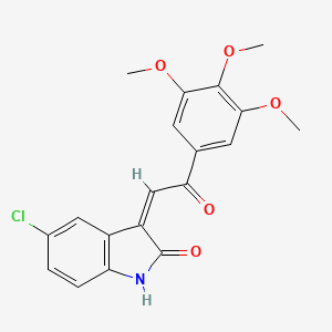 molecular formula C19H16ClNO5 B2927175 (3Z)-5-chloro-3-[2-oxo-2-(3,4,5-trimethoxyphenyl)ethylidene]-1,3-dihydro-2H-indol-2-one CAS No. 1144486-95-2