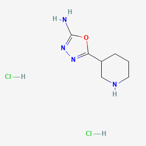 5-(Piperidin-3-yl)-1,3,4-oxadiazol-2-amine dihydrochloride
