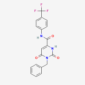 molecular formula C19H14F3N3O3 B2927183 1-苄基-6-羟基-2-氧代-N-[4-(三氟甲基)苯基]-1,2-二氢-4-嘧啶甲酰胺 CAS No. 338412-62-7