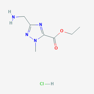 Ethyl 5-(aminomethyl)-2-methyl-1,2,4-triazole-3-carboxylate;hydrochloride