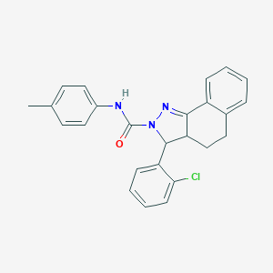 molecular formula C25H22ClN3O B292720 3-(2-chlorophenyl)-N-(4-methylphenyl)-3,3a,4,5-tetrahydrobenzo[g]indazole-2-carboxamide 