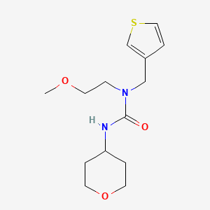 molecular formula C14H22N2O3S B2927204 1-(2-methoxyethyl)-3-(tetrahydro-2H-pyran-4-yl)-1-(thiophen-3-ylmethyl)urea CAS No. 2034481-11-1