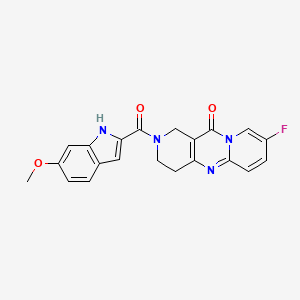 8-fluoro-2-(6-methoxy-1H-indole-2-carbonyl)-3,4-dihydro-1H-dipyrido[1,2-a:4',3'-d]pyrimidin-11(2H)-one