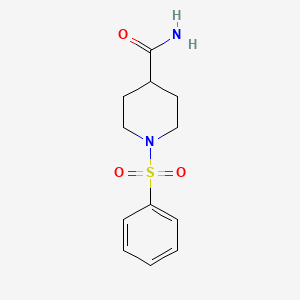 molecular formula C12H16N2O3S B2927206 1-(苯磺酰基)哌啶-4-甲酰胺 CAS No. 304668-32-4