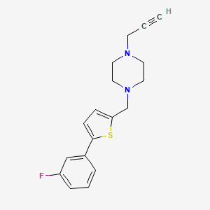 1-{[5-(3-Fluorophenyl)thiophen-2-yl]methyl}-4-(prop-2-yn-1-yl)piperazine