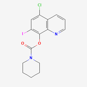 molecular formula C15H14ClIN2O2 B2927212 5-Chloro-7-iodoquinolin-8-yl piperidine-1-carboxylate CAS No. 347370-48-3