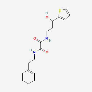 molecular formula C17H24N2O3S B2927227 N1-(2-(cyclohex-1-en-1-yl)ethyl)-N2-(3-hydroxy-3-(thiophen-2-yl)propyl)oxalamide CAS No. 1421483-91-1