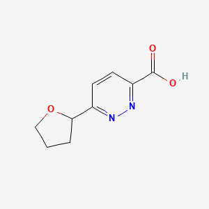 molecular formula C9H10N2O3 B2927236 6-(Oxolan-2-yl)pyridazine-3-carboxylic acid CAS No. 2580209-64-7