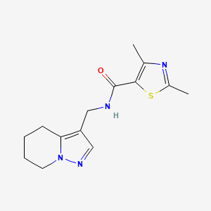 molecular formula C14H18N4OS B2927239 2,4-dimethyl-N-((4,5,6,7-tetrahydropyrazolo[1,5-a]pyridin-3-yl)methyl)thiazole-5-carboxamide CAS No. 2034546-36-4