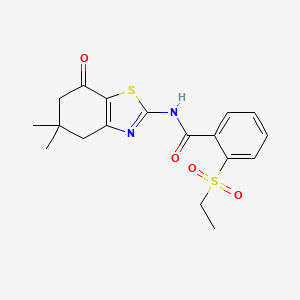 N-(5,5-dimethyl-7-oxo-4,6-dihydro-1,3-benzothiazol-2-yl)-2-ethylsulfonylbenzamide