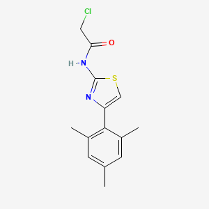 2-chloro-N-[4-(2,4,6-trimethylphenyl)-1,3-thiazol-2-yl]acetamide