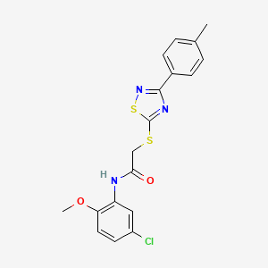 N-(5-chloro-2-methoxyphenyl)-2-((3-(p-tolyl)-1,2,4-thiadiazol-5-yl)thio)acetamide