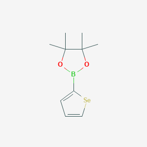 molecular formula C10H15BO2Se B2927262 4,4,5,5-Tetramethyl-2-(selenophen-2-yl)-1,3,2-dioxaborolane CAS No. 1338368-18-5