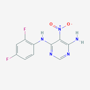 4-N-(2,4-difluorophenyl)-5-nitropyrimidine-4,6-diamine