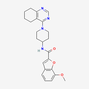 7-methoxy-N-(1-(5,6,7,8-tetrahydroquinazolin-4-yl)piperidin-4-yl)benzofuran-2-carboxamide
