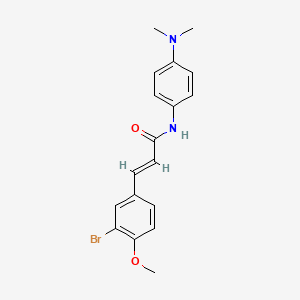 molecular formula C18H19BrN2O2 B2927288 (E)-3-(3-bromo-4-methoxyphenyl)-N-(4-(dimethylamino)phenyl)acrylamide CAS No. 302574-53-4