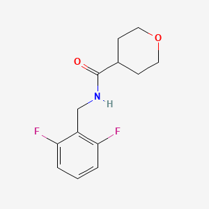 molecular formula C13H15F2NO2 B2927289 N-[(2,6-Difluorophenyl)methyl]oxane-4-carboxamide CAS No. 2329241-27-0