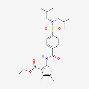 ethyl 2-(4-(N,N-diisobutylsulfamoyl)benzamido)-4,5-dimethylthiophene-3-carboxylate