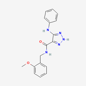 molecular formula C17H17N5O2 B2927294 N-(2-methoxybenzyl)-5-(phenylamino)-1H-1,2,3-triazole-4-carboxamide CAS No. 1105199-50-5