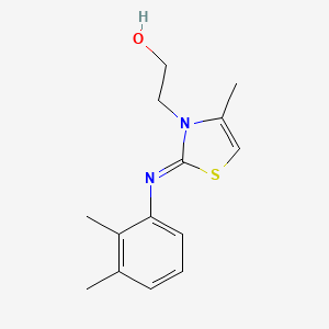 molecular formula C14H18N2OS B2927296 (Z)-2-(2-((2,3-二甲苯基)亚氨基)-4-甲基噻唑-3(2H)-基)乙醇 CAS No. 905778-27-0