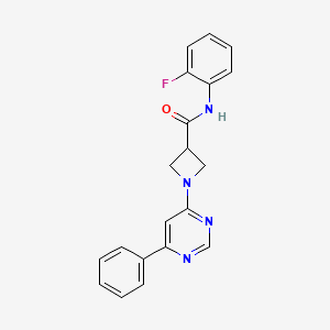 N-(2-fluorophenyl)-1-(6-phenylpyrimidin-4-yl)azetidine-3-carboxamide