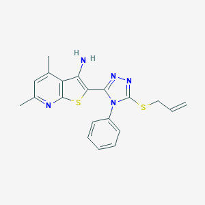 2-[5-(allylsulfanyl)-4-phenyl-4H-1,2,4-triazol-3-yl]-4,6-dimethylthieno[2,3-b]pyridin-3-ylamine
