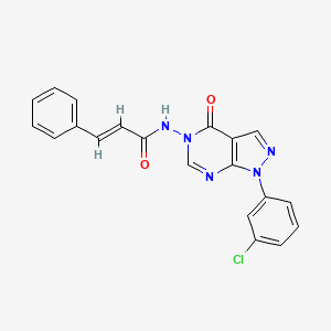 molecular formula C20H14ClN5O2 B2927300 N-(1-(3-chlorophenyl)-4-oxo-1H-pyrazolo[3,4-d]pyrimidin-5(4H)-yl)cinnamamide CAS No. 955528-14-0