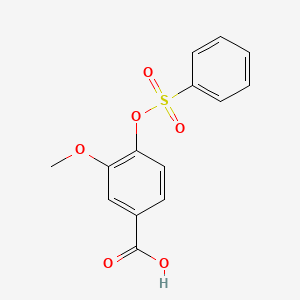 3-Methoxy-4-[(phenylsulfonyl)oxy]benzoic acid