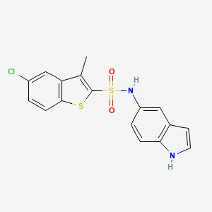 5-chloro-N-(1H-indol-5-yl)-3-methyl-1-benzothiophene-2-sulfonamide