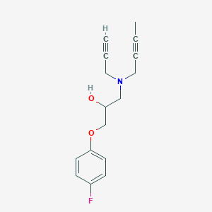 molecular formula C16H18FNO2 B2927314 1-[(But-2-yn-1-yl)(prop-2-yn-1-yl)amino]-3-(4-fluorophenoxy)propan-2-ol CAS No. 1376252-81-1