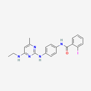N-(4-((4-(ethylamino)-6-methylpyrimidin-2-yl)amino)phenyl)-2-iodobenzamide