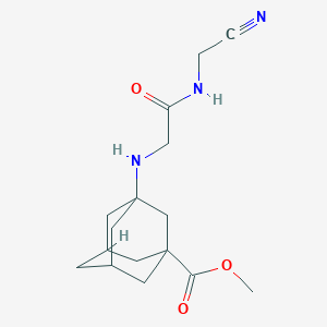 molecular formula C16H23N3O3 B2927326 Methyl 3-[[2-(cyanomethylamino)-2-oxoethyl]amino]adamantane-1-carboxylate CAS No. 2224524-09-6