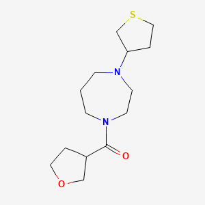 molecular formula C14H24N2O2S B2927331 (Tetrahydrofuran-3-yl)(4-(tetrahydrothiophen-3-yl)-1,4-diazepan-1-yl)methanone CAS No. 2320226-03-5