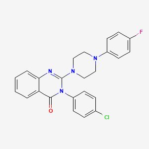molecular formula C24H20ClFN4O B2927335 3-(4-Chlorophenyl)-2-[4-(4-fluorophenyl)piperazin-1-yl]-3,4-dihydroquinazolin-4-one CAS No. 902564-12-9