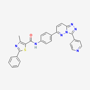 4-methyl-2-phenyl-N-(4-(3-(pyridin-4-yl)-[1,2,4]triazolo[4,3-b]pyridazin-6-yl)phenyl)thiazole-5-carboxamide