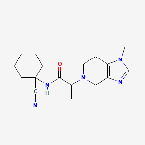 molecular formula C17H25N5O B2927348 N-(1-cyanocyclohexyl)-2-{1-methyl-1H,4H,5H,6H,7H-imidazo[4,5-c]pyridin-5-yl}propanamide CAS No. 1333872-64-2