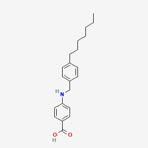 molecular formula C21H27NO2 B2927349 4-[(4-Heptylbenzyl)amino]benzenecarboxylic acid CAS No. 477857-01-5