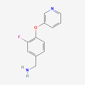 [3-Fluoro-4-(pyridin-3-yloxy)phenyl]methanamine