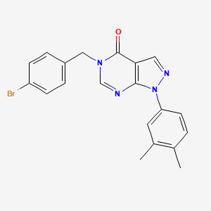 molecular formula C20H17BrN4O B2927361 5-(4-bromobenzyl)-1-(3,4-dimethylphenyl)-1H-pyrazolo[3,4-d]pyrimidin-4(5H)-one CAS No. 852451-73-1