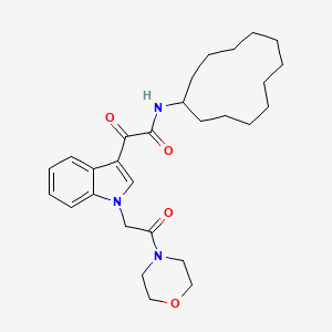 molecular formula C28H39N3O4 B2927362 N-cyclododecyl-2-(1-(2-morpholino-2-oxoethyl)-1H-indol-3-yl)-2-oxoacetamide CAS No. 872855-66-8
