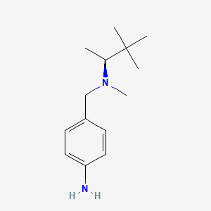 molecular formula C14H24N2 B2927367 (S)-4-(((3,3-Dimethylbutan-2-yl)(methyl)amino)methyl)aniline CAS No. 2165913-68-6