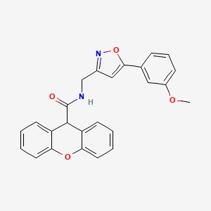 molecular formula C25H20N2O4 B2927370 N-((5-(3-甲氧基苯基)异恶唑-3-基)甲基)-9H-呫吨-9-甲酰胺 CAS No. 952968-92-2