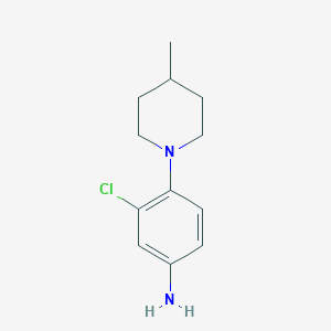 molecular formula C12H17ClN2 B2927373 3-Chloro-4-(4-methylpiperidin-1-yl)aniline CAS No. 1431965-45-5; 626208-15-9