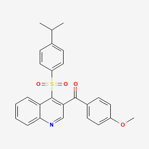 (4-((4-Isopropylphenyl)sulfonyl)quinolin-3-yl)(4-methoxyphenyl)methanone