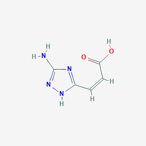 molecular formula C5H6N4O2 B2927375 (2Z)-3-(5-Amino-1H-1,2,4-triazol-3-yl)acrylic acid nitrate CAS No. 1338497-38-3
